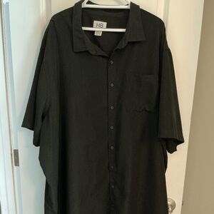 Harbor Bay Men's Black Short Sleeve Shirt